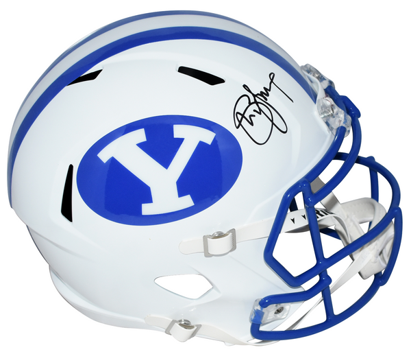 STEVE YOUNG AUTOGRAPHED BYU COUGARS FULL SIZE SPEED HELMET BECKETT