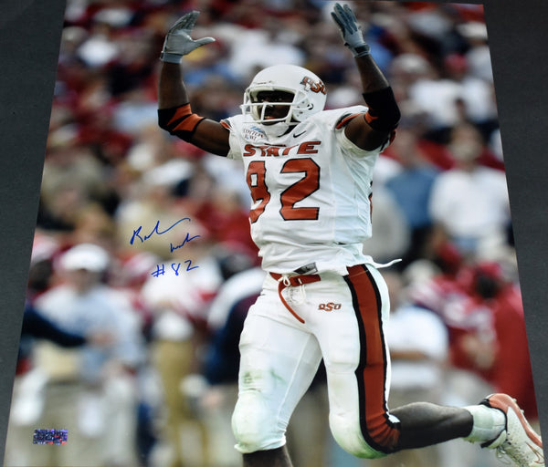 RASHAUN WOODS AUTOGRAPHED OKLAHOMA STATE COWBOYS 16x20 PHOTO COA