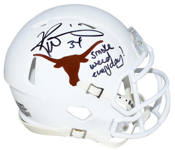 RICKY WILLIAMS SIGNED TEXAS LONGHORNS SPEED MINI HELMET W/ SMOKE WEED EVERYDAY
