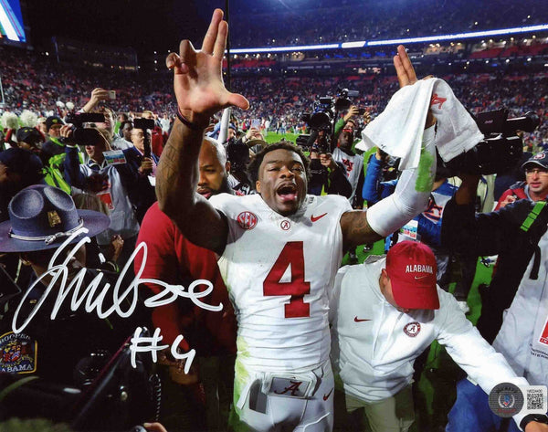 JALEN MILROE SIGNED ALABAMA CRIMSON TIDE VS AUBURN 8X10 PHOTO BECKETT