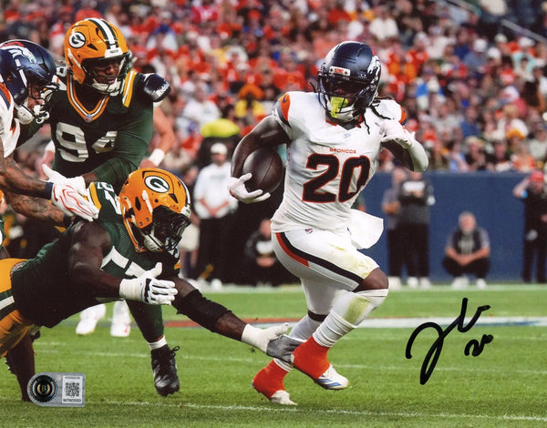 JONAH COLEMAN AUTOGRAPHED DENVER BRONCOS 8x10 PHOTO BECKETT