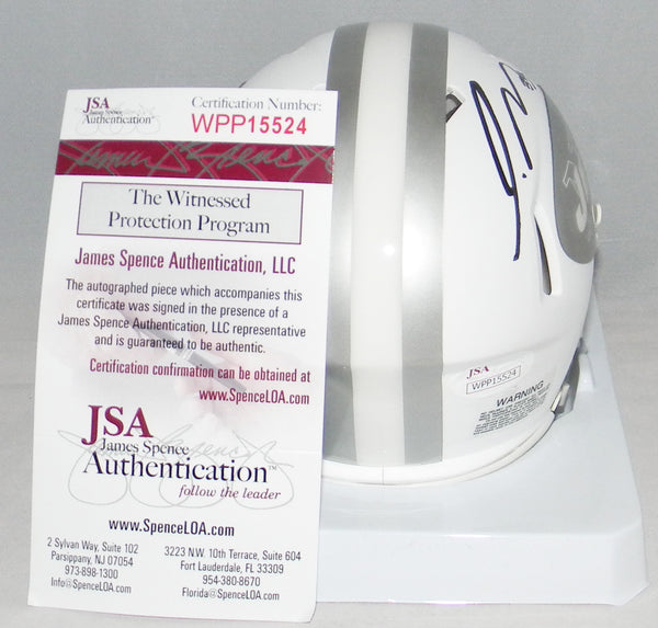 JAMAL ADAMS AUTOGRAPHED SIGNED NEW YORK JETS ICE SPEED MINI HELMET JSA