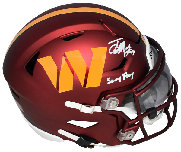 TERRY McLAURIN SIGNED WASHINGTON COMMANDERS SPEEDFLEX MIDI HELMET W/ SCARY TERRY
