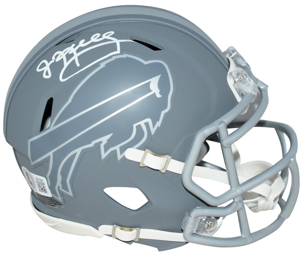 JIM KELLY AUTOGRAPHED SIGNED BUFFALO BILLS SLATE SPEED MINI HELMET BECKETT
