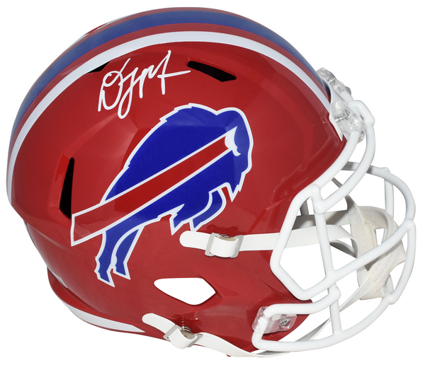 DJ MOORE SIGNED BUFFALO BILLS RED THROWBACK FULL SIZE SPEED HELMET BECKETT