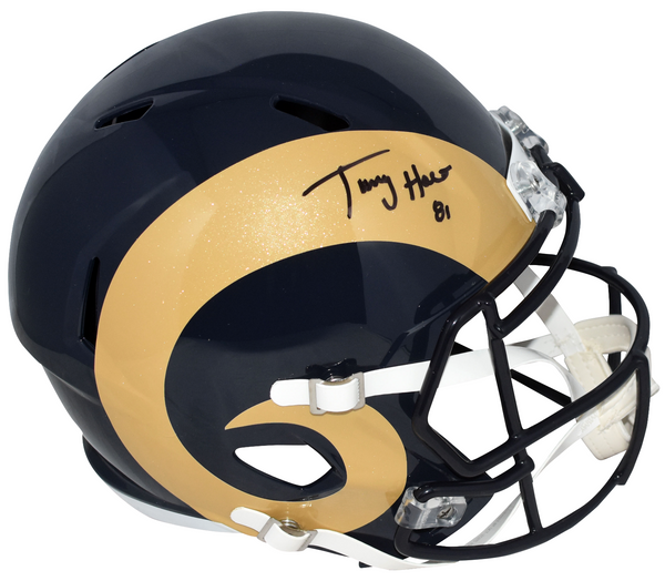 TORRY HOLT AUTOGRAPHED ST LOUIS RAMS FULL SIZE SPEED HELMET BECKETT
