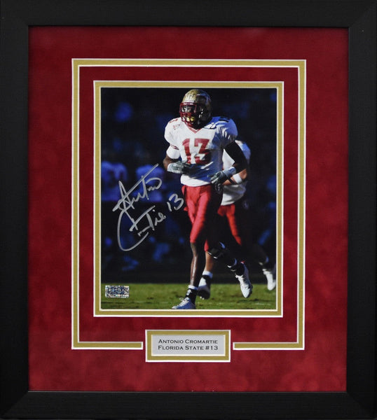 ANTONIO CROMARTIE SIGNED FLORIDA STATE SEMINOLES 8x10 FRAMED PHOTO COA