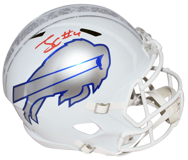 JAMES COOK AUTOGRAPHED BUFFALO BILLS 2025 RIVALRIES FULL SIZE SPEED HELMET JSA