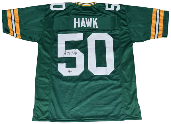 AJ HAWK AUTOGRAPHED GREEN BAY PACKERS #50 JERSEY BECKETT