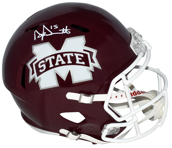 DAK PRESCOTT SIGNED MISSISSIPPI STATE BULLDOGS FULL SIZE SPEED HELMET BECKETT