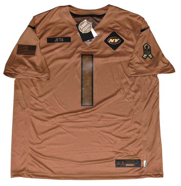 AHMAD SAUCE GARDNER SIGNED NEW YORK JETS SALUTE TO SERVICE NIKE LIMITED JERSEY