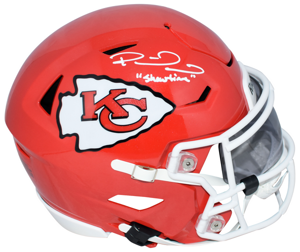 PATRICK MAHOMES AUTOGRAPHED KANSAS CITY CHIEFS SPEEDFLEX MIDI HELMET W/ SHOWTIME