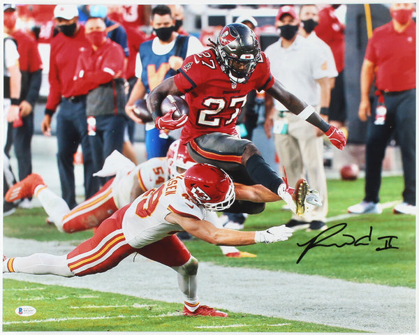 RONALD JONES II SIGNED TAMPA BAY BUCS BUCCANEERS VS CHIEFS 16x20 PHOTO BECKETT