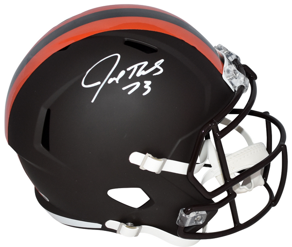 JOE THOMAS AUTOGRAPHED CLEVELAND BROWNS 2025 ALT FULL SIZE SPEED HELMET JSA