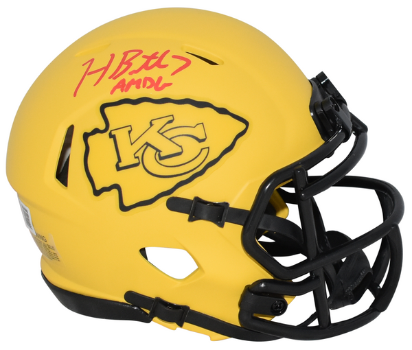 HARRISON BUTKER SIGNED KANSAS CITY CHIEFS RAVE SPEED MINI HELMET BECKETT