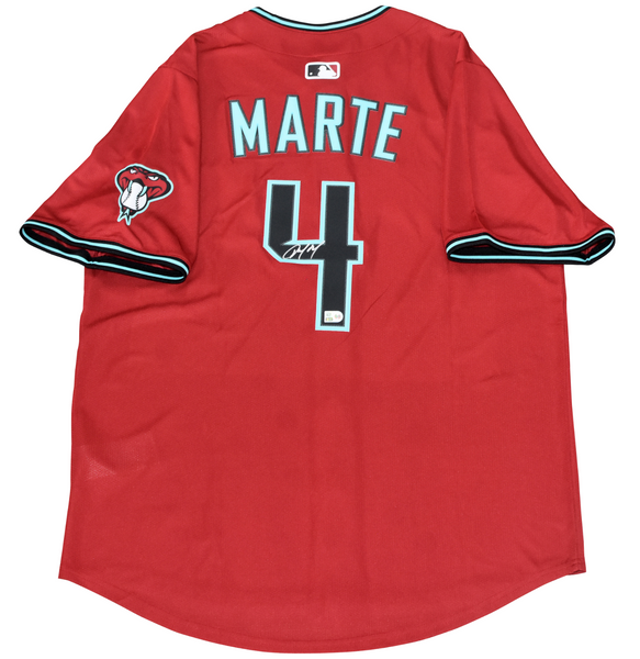 KETEL MARTE SIGNED ARIZONA DIAMONDBACKS #4 NIKE LIMITED JERSEY MLB AUTH