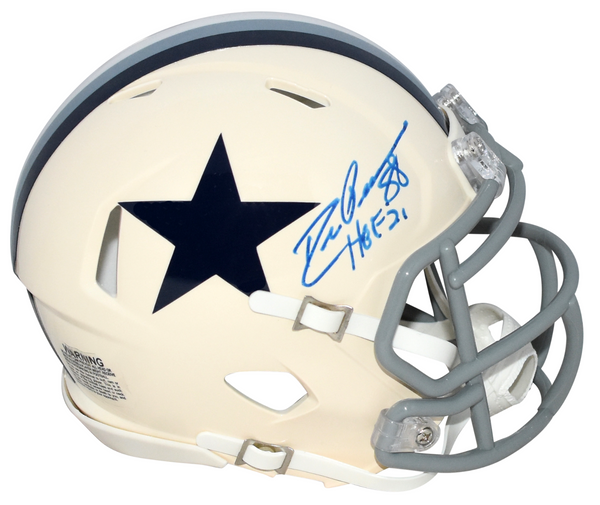 DREW PEARSON SIGNED DALLAS COWBOYS RETRO SPEED MINI HELMET W/ HOF 21
