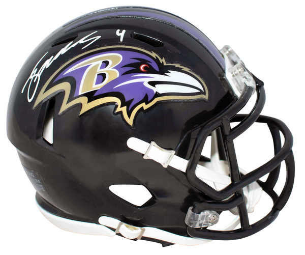 ZAY FLOWERS SIGNED AUTOGRAPHED BALTIMORE RAVENS SPEED MINI HELMET BECKETT