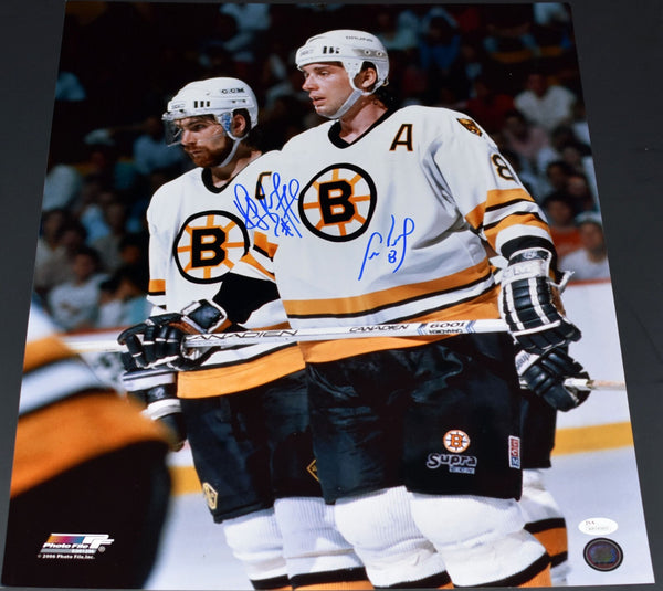 CAM NEELY & RAY BOURQUE AUTOGRAPHED BOSTON BRUINS 16x20 PHOTO JSA