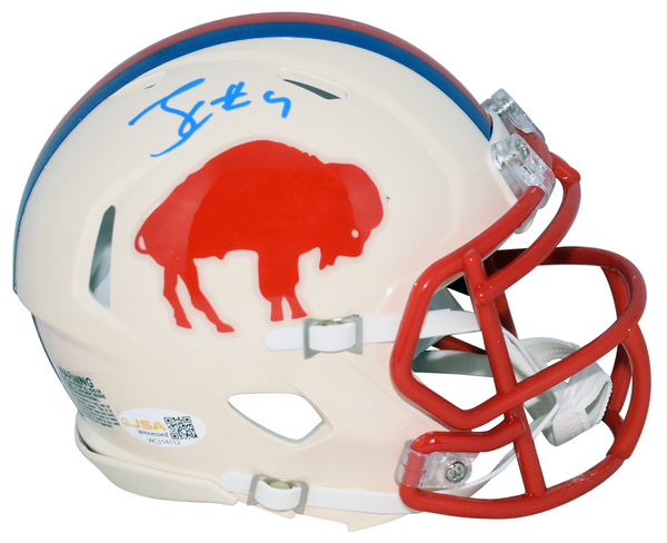 JAMES COOK AUTOGRAPHED BUFFALO BILLS RETRO SPEED MINI HELMET JSA