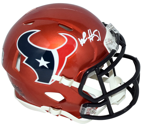 WILL ANDERSON JR AUTOGRAPHED HOUSTON TEXANS RED SPEED MINI HELMET FANATICS