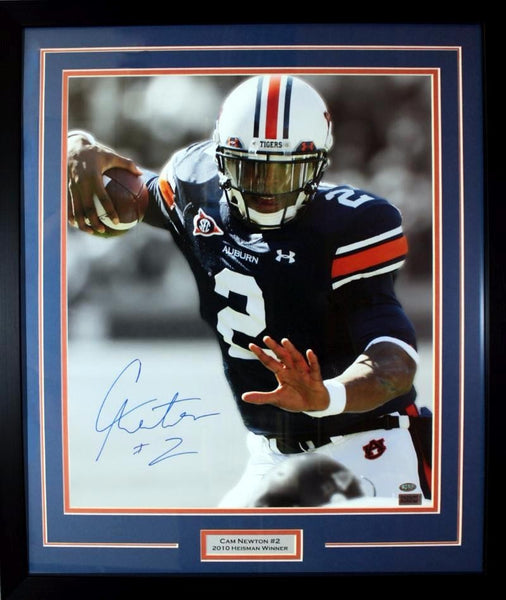 CAM NEWTON AUTOGRAPHED AUBURN TIGERS 16x20 FRAMED PHOTO COA