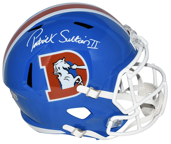PATRICK SURTAIN II AUTOGRAPHED DENVER BRONCOS FULL SIZE SPEED HELMET BECKETT
