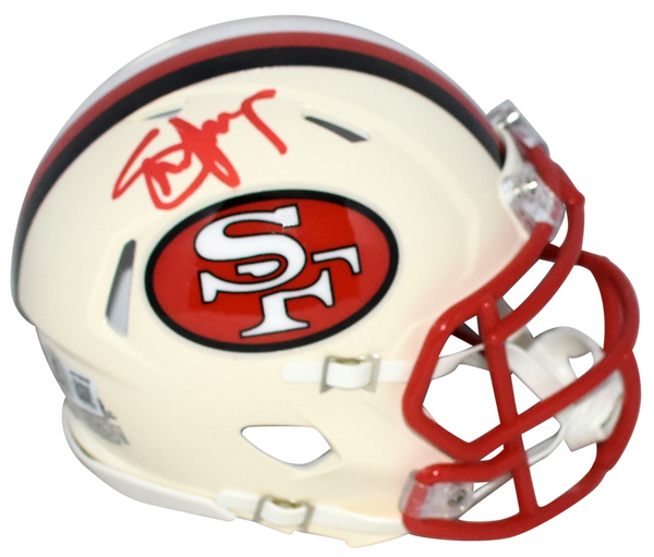 STEVE YOUNG SIGNED SAN FRANCISCO 49ERS RETRO SPEED MINI HELMET BECKETT