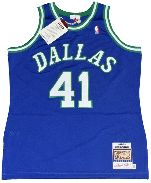 DIRK NOWITZKI SIGNED DALLAS MAVERICKS MITCHELL & NESS AUTHENTIC JERSEY FANATICS