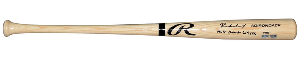 ROMAN ANTHONY SIGNED BOSTON RED SOX BLONDE RAWLINGS BAT W/ MLB DEBUT 6/9/25