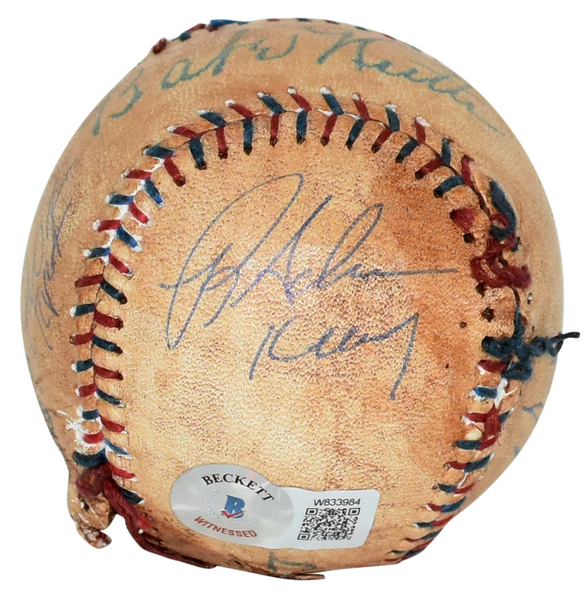 THE SANDLOT CAST (6) SIGNED BABE RUTH REPLICA BASEBALL - TOM GUIRY BRANDON ADAMS