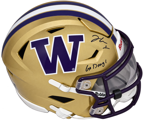 JONAH COLEMAN SIGNED WASHINGTON HUSKIES SPEEDFLEX MIDI HELMET BECKETT