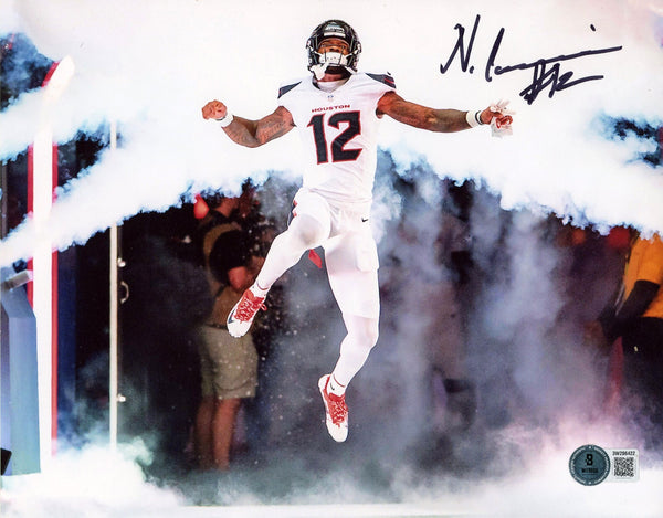 NICO COLLINS AUTOGRAPHED HOUSTON TEXANS TUNNEL SMOKE 8x10 PHOTO BECKETT