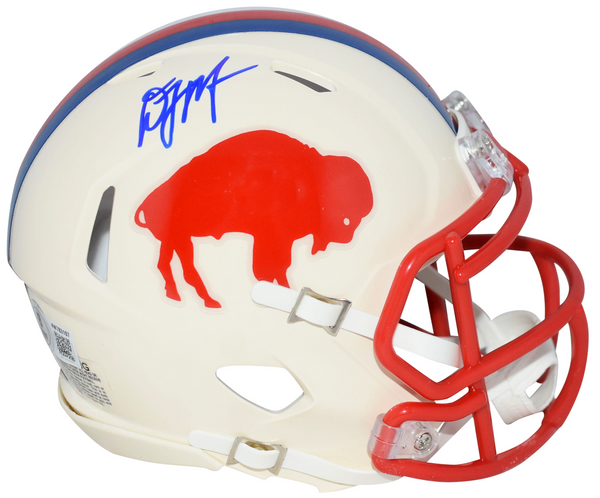 DJ MOORE AUTOGRAPHED BUFFALO BILLS RETRO SPEED MINI HELMET BECKETT