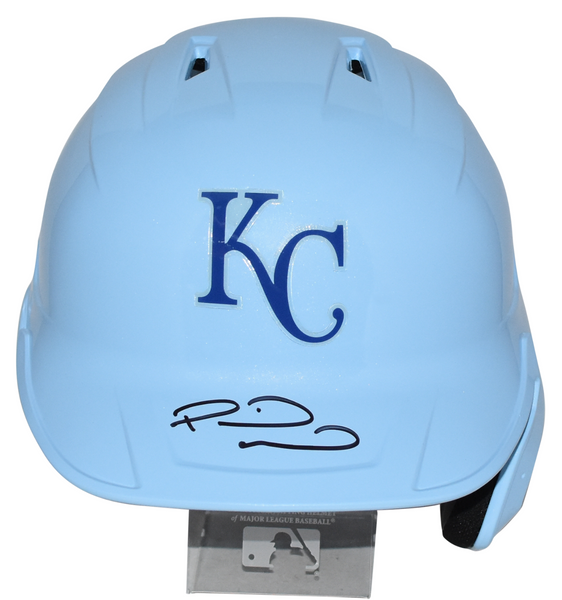PATRICK MAHOMES SIGNED KANSAS CITY ROYALS CHROME FULL SIZE BATTING HELMET BAS