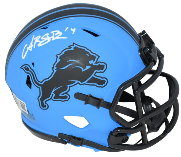 AMON-RA ST BROWN AUTOGRAPHED SIGNED DETROIT LIONS RAVE MINI HELMET