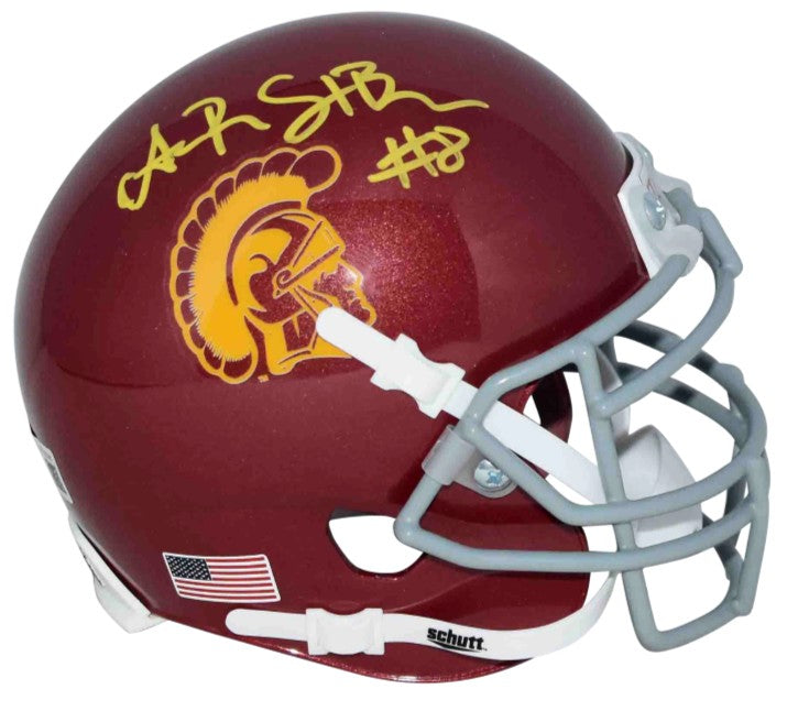 AMON-RA ST BROWN AUTOGRAPHED SIGNED USC TROJANS MINI HELMET