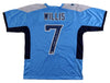 MALIK WILLIS AUTOGRAPHED SIGNED TENNESSEE TITANS #7 BLUE JERSEY BECKETT