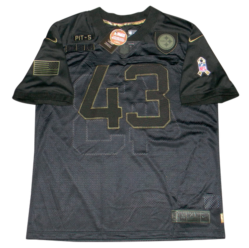 TROY POLAMALU SIGNED PITTSBURGH STEELERS NIKE LIMITED SALUTE TO SERVICE JERSEY