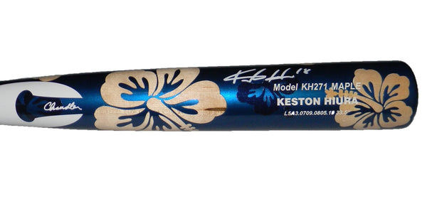 KESTON HIURA SIGNED DODGERS BREWERS CHANDLER PLAYERS WEEKEND GAME MODEL BAT