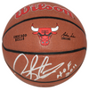 DENNIS RODMAN AUTOGRAPHED CHICAGO BULLS WILSON NBA BASKETBALL W/ HOF 2011