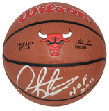 DENNIS RODMAN AUTOGRAPHED CHICAGO BULLS WILSON NBA BASKETBALL W/ HOF 2011