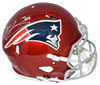 MAC JONES AUTOGRAPHED NEW ENGLAND PATRIOTS FLASH AUTHENTIC SPEED HELMET BECKETT