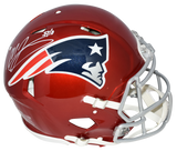 MAC JONES AUTOGRAPHED NEW ENGLAND PATRIOTS FLASH AUTHENTIC SPEED HELMET BECKETT