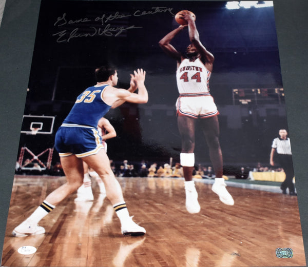 ELVIN HAYES SIGNED HOUSTON COUGARS 16x20 PHOTO W/ GAME OF THE CENTURY