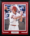 JOHN ELWAY AUTOGRAPHED STANFORD CARDINAL BASEBALL 16x20 FRAMED PHOTO COA