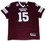 DAK PRESCOTT SIGNED MISSISSIPPI STATE BULLDOGS #15 ADIDAS PREMIER JERSEY BECKETT