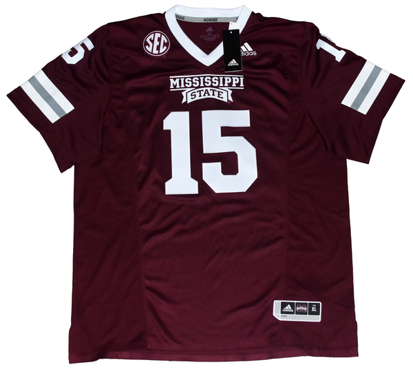 DAK PRESCOTT SIGNED MISSISSIPPI STATE BULLDOGS #15 ADIDAS PREMIER JERSEY BECKETT