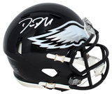 BIG DOM DISANDRO SIGNED PHILADELPHIA EAGLES BLACK SPEED MINI HELMET BECKETT