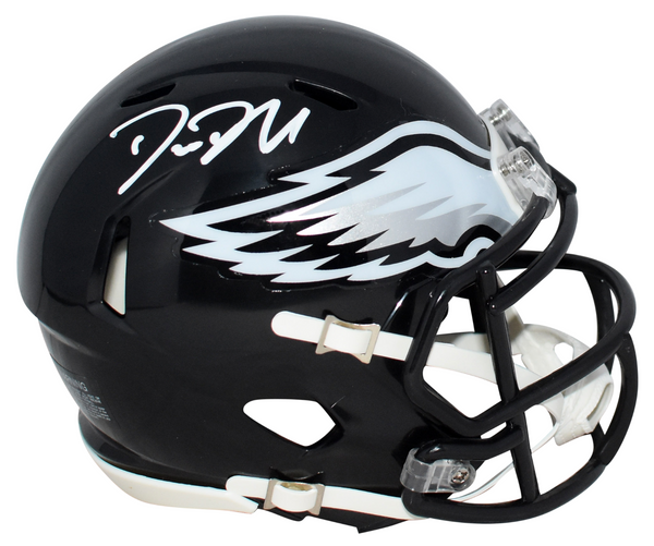 BIG DOM DISANDRO SIGNED PHILADELPHIA EAGLES BLACK SPEED MINI HELMET BECKETT